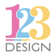 123 Design logo